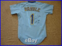 Lenny Randle Game Worn & Autographed 1981 Seattle Mariners #1 Jersey
