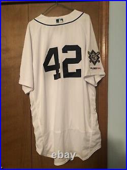 Llyod McClendon Team Issued Jersey Detroit Tigers MLB holo Jackie Robinson Day