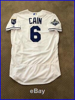 Lorenzo Cain MLB game used Jersey (MLB hologram September 14,2016)