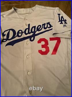 Los Angeles Dodgers game used/issued Jersey, 2018 postseason Brown #37 sz 46