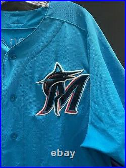 M. D. Johnson #21 Miami Marlins Game Used Stitched Authentic Jersey (minors)