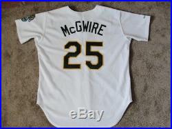 MARK McGWIRE Oakland A's Game / Team ISSUED HOME JERSEY 1987 Rawlings