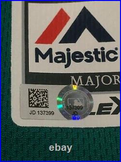 MARTINEZ size 48 #11 2018 Seattle Mariners game used jersey home teal MLB HOLO