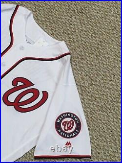 MATT WIETERS size 48 #32 2018 Nationals GAME USED JERSEY home white MLB HOLO