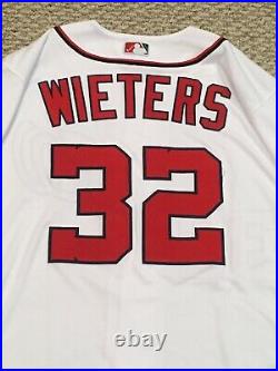 MATT WIETERS size 48 #32 2018 Nationals GAME USED JERSEY home white MLB HOLO