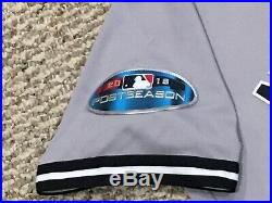MENDOZA #64 size 44 2018 Yankees Game used Jersey ROAD POST SEASON MLB STEINER