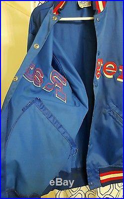 MICKEY RIVERS Texas Rangers Game Used Worn Jacket jersey