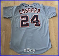 Miguel Cabrera Autographed Game Used Issued 2013 Detroit Tigers Mvp Jersey Rare