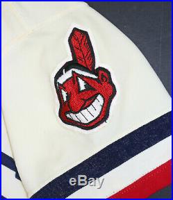 MIKE HARGROVE 1979 CLEVELAND INDIANS GAME USED WORN HOME JERSEY VINATGE With PATCH