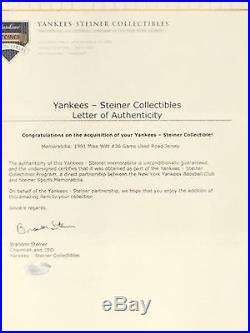 MIKE WITT GAME USED New York Yankees jersey STEINER LOA
