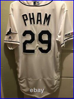 MLB Authentic 2019 Tommy Pham Tampa Bay Rays team issued Majestic jersey size 44