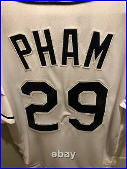 MLB Authentic 2019 Tommy Pham Tampa Bay Rays team issued Majestic jersey size 44