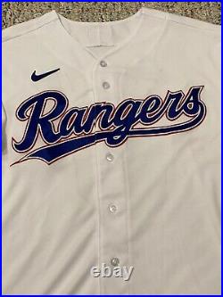 MLB Authenticated-Isiah Kiner-Falefa White Jersey issued by Texas Rangers