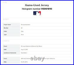 MLB Authenticated Randy AROZARENA MLB DEBUT & 2019 NLCS Postseason Jersey