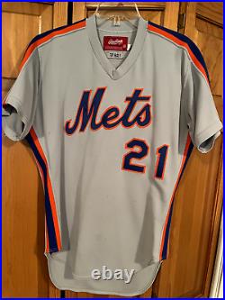 MLB NY Mets 1982 Game Worn / Used Jersey Gary Rajsich #21 HTF Away Grey