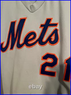 MLB NY Mets 1982 Game Worn / Used Jersey Gary Rajsich #21 HTF Away Grey