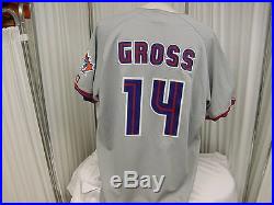 MLB Toronto Blue Jays #14 Gabe Gross Game Worn/Used Road Jersey Wilson Size 48