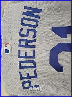 Majestic 2019 Los Angeles Dodgers Joc Pederson Game Worn Game Used Jersey 1 HR