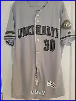 Majestic Cincinnati Reds Memorial Day Ken Griffey Jr Team Issued Game Jersey 46