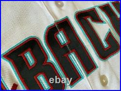 Majestic MLB Auth Arizona DBacks Dan Carlson Signed Game Used Baseball Jersey-46