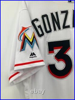 Manager Fredi Gonzalez #33 Miami Marlins Majestic Game Used Jersey Size 52
