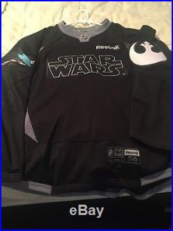 Marc-Edouard Vlassic Signed And Used star Wars Jersey Sharks COA