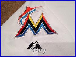 Marcell Ozuna MLB Holo Game Used Jersey 2015 Opening Day Home Miami Marlins