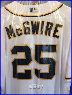 Mark McGwire Game Used Worn 2016 San Diego Padres Jersey Hat Cap MLB Authentic