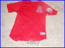 Mark Trumbo 2011 game used worn batting practice jersey signed Angels Orioles