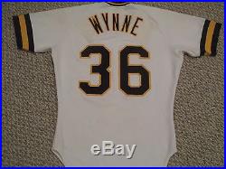 Marvell Wynne 1986 Game used Issued Pittsburgh Pirates Jersey White with tags