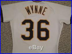 Marvell Wynne 1986 Game used Issued Pittsburgh Pirates Jersey White with tags