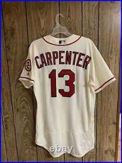 Matt Carpenter 2018 Game Used Alternate Jersey Autographed Cardinals Great Use