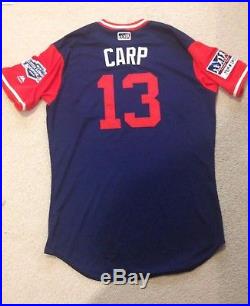 Matt Carpenter Carp Cardinals Game Worn Used Little League Classic Jersey MLBAut