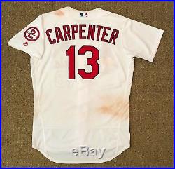 Matt Carpenter MLB Holo Game Used Jersey 2 Home Run 2018 St. Louis Cardinals