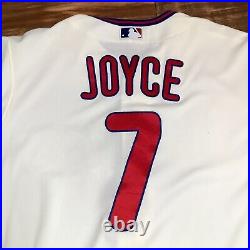 Matt Joyce game used worn 2021 Philadelphia Phillies cream jersey MLB COA