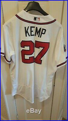 Matt Kemp 2017 game used jersey MLB COA Braves