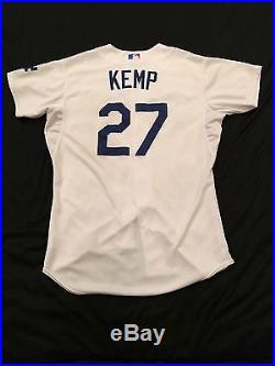 Matt Kemp #27 2014 Dodgers Game-Worn MLB Used Uniform / Jersey