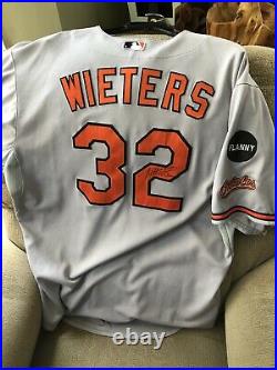 Matt Wieters Baltimore Orioles Game Worn Game Used Jersey + Pants 2010 Flanny