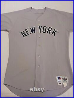Melido Perez Game-Used 1993 New York Yankees Grey #33 Russell Jersey withCOA's