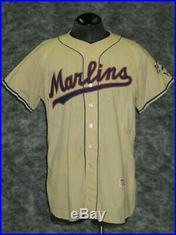 Miami Marlins Vintage 1956 Home Flannel Game Used Jersey RARE, Beautiful