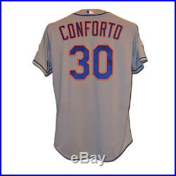 Michael Conforto 2015 NLDS GAME USED Mets Home Run Road Jersey off Greinke