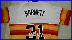 Mike Barnett 2012 HOUSTON ASTROS Rainbow GAME USED HOME JERSEY REDUCED