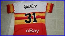 Mike Barnett 2012 HOUSTON ASTROS Rainbow GAME USED HOME JERSEY REDUCED