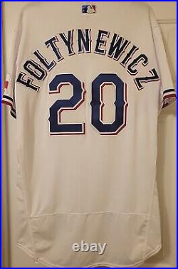 Mike Foltynewicz Game Used Texas Rangers Home White Sz 44 Nike Authentic Jersey