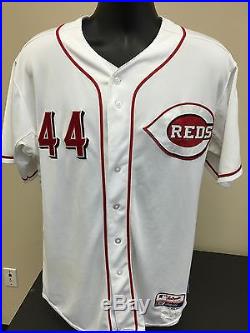 Mike Leake Cincinnati Reds Game Used Worn 2014 Home Jersey MLB Authenticated