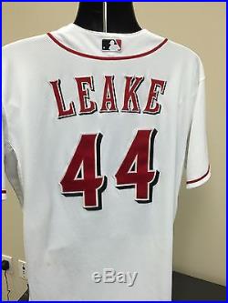 Mike Leake Cincinnati Reds Game Used Worn 2014 Home Jersey MLB Authenticated