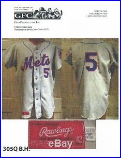 Mike Phillips #5 Game Used Worn 1975 New York Mets Road Jersey Vintage Original