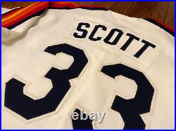 Mike Scott 1989 Houston Astros Game Used Worn Road Alamo Cream Knit Jersey