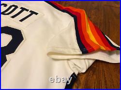 Mike Scott 1989 Houston Astros Game Used Worn Road Alamo Cream Knit Jersey