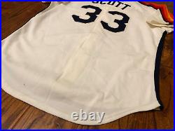 Mike Scott 1989 Houston Astros Game Used Worn Road Alamo Cream Knit Jersey